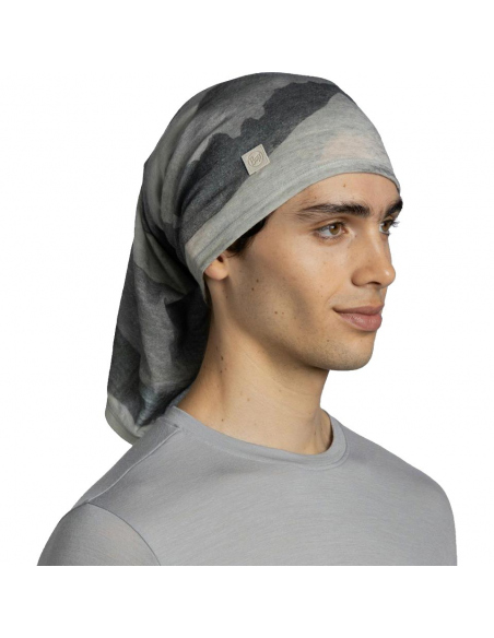 Scarves Buff Lightweight Merino Wool Prints Neckwarmer Aler Grey