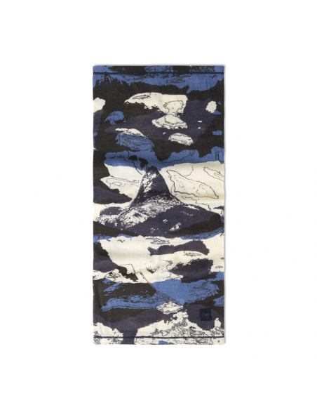 Scarves Buff Lightweight Merino Wool Prints Neckwarmer Esyr Blue