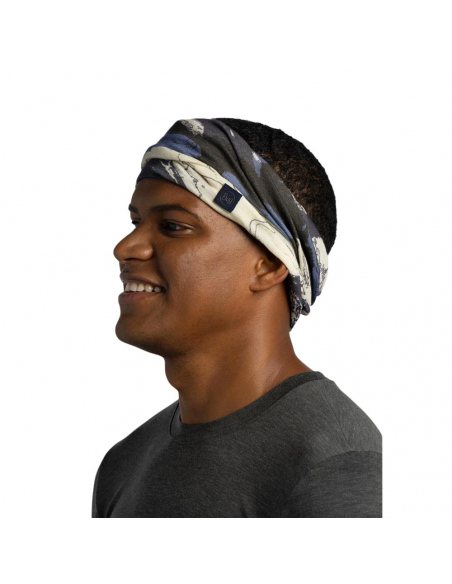 Scarves Buff Lightweight Merino Wool Prints Neckwarmer Esyr Blue