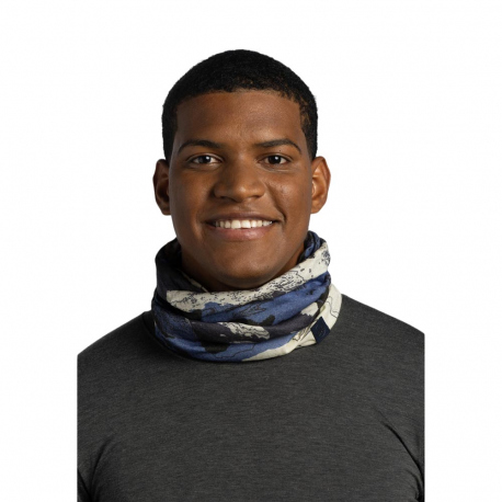 Scarves Buff Lightweight Merino Wool Prints Neckwarmer Esyr Blue