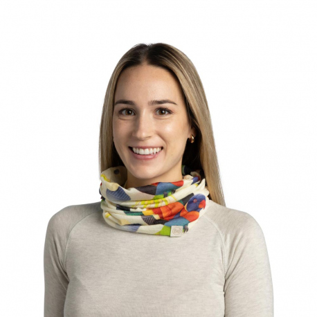Scarves Buff Lightweight Merino Wool Prints Neckwarmer Mareck Cloud