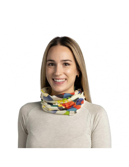 Scarves Buff Lightweight Merino Wool Prints Neckwarmer Mareck Cloud