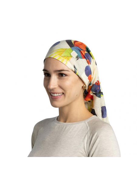 Scarves Buff Lightweight Merino Wool Prints Neckwarmer Mareck Cloud