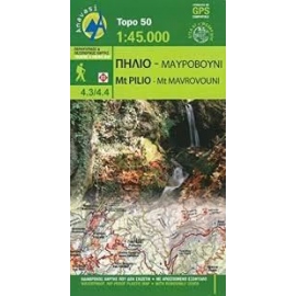Maps Touring and Hiking Map of Μt Pilio - Mt Mavrovouni